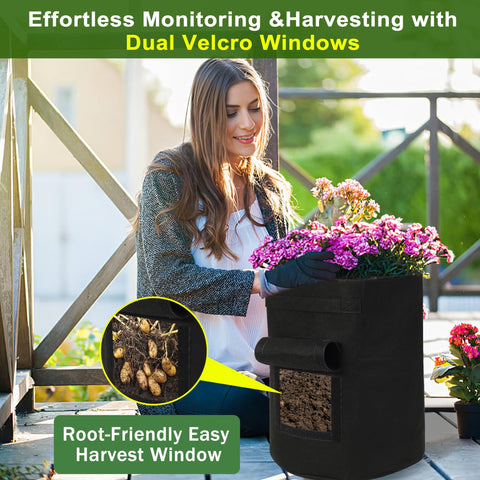 SORANGEUN potato grow bags support versatile use for tomatoes and flowers