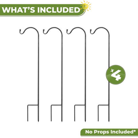 Includes hooks, extenders, and stakes for quick, complete setup.