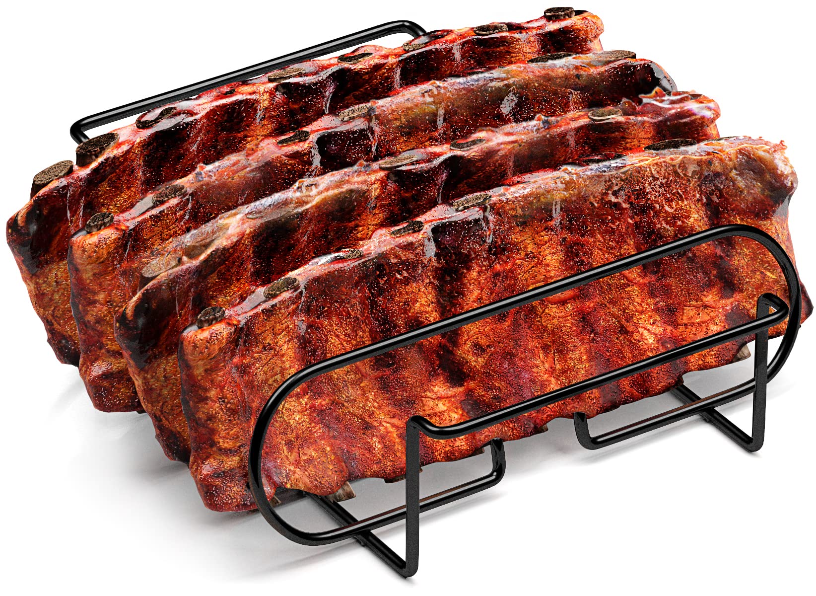 Sorbus rib rack main view showing four upright racks for even cooking.