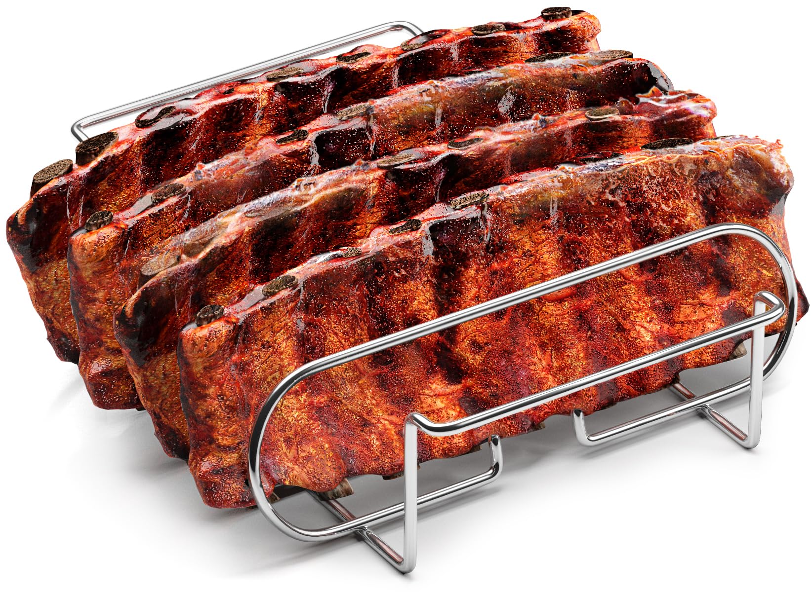 Sorbus rib rack with porcelain coating showing upright slots for even cooking