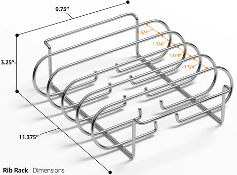 Sorbus rib rack in action for ribs, chicken, and vegetables