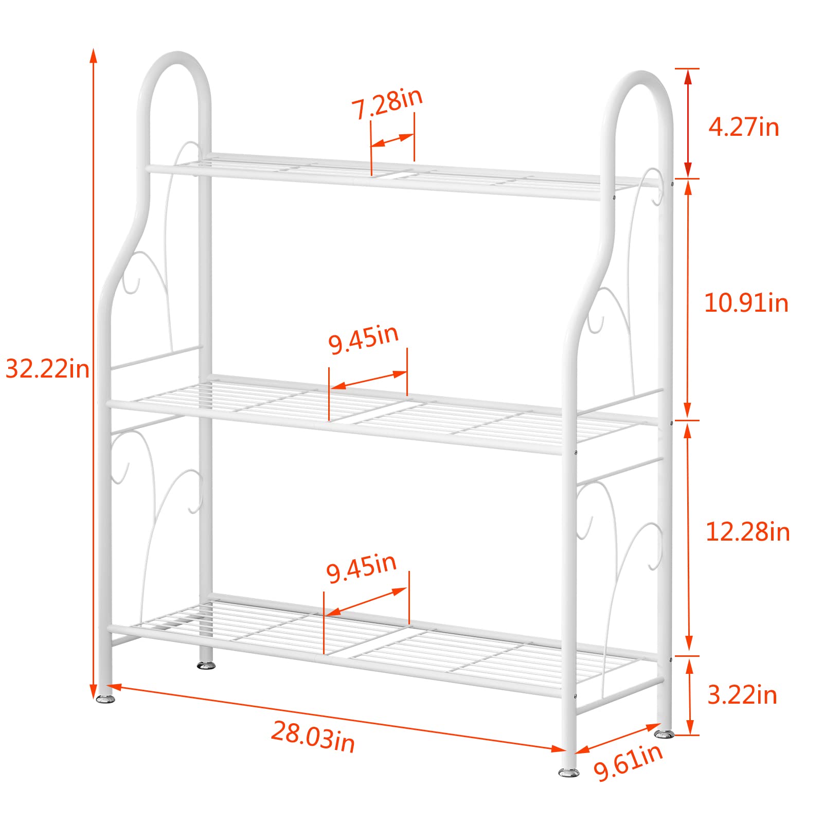 SORCEDAS 28-inch length supports multiple plants with stable feet.