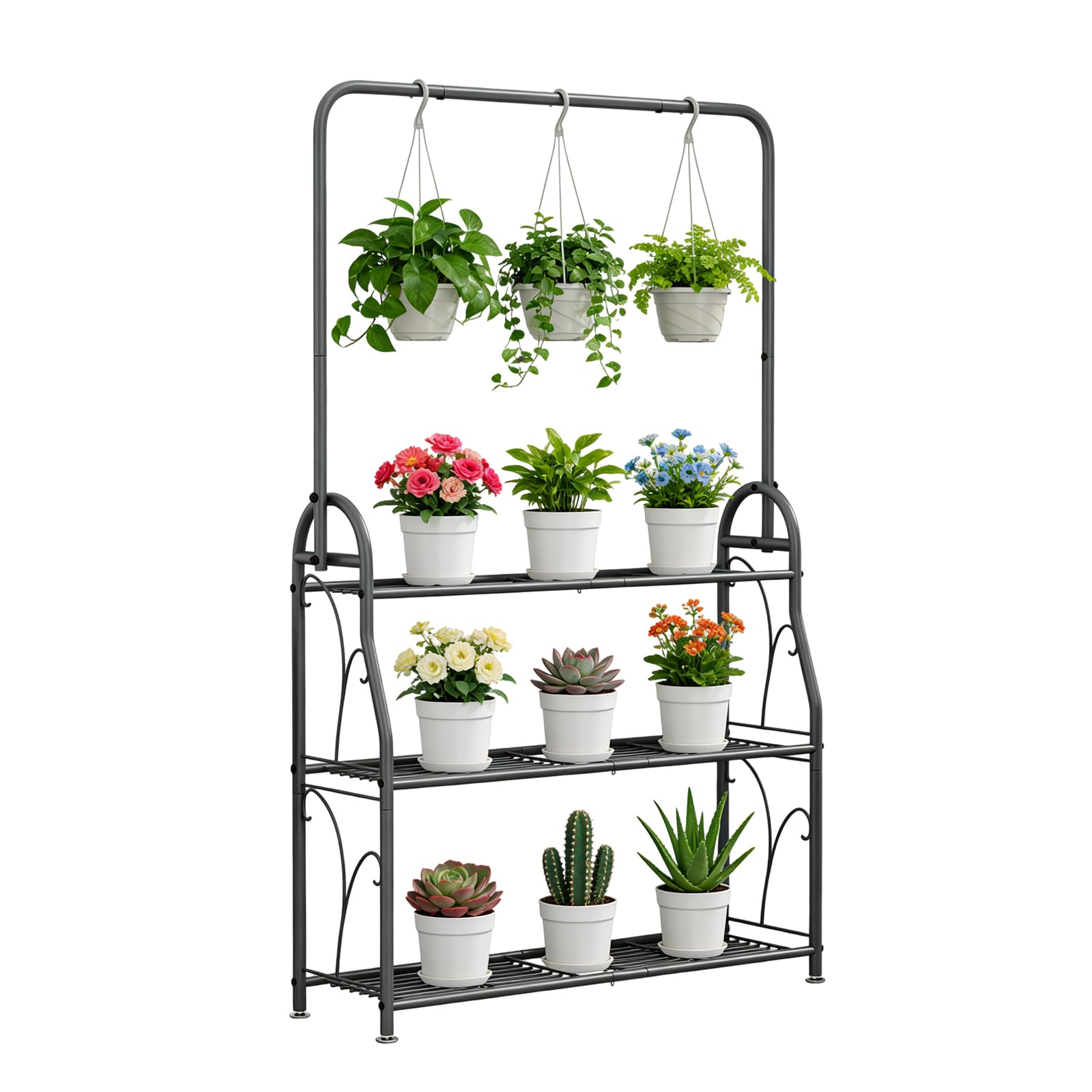 SORCEDAS plant stand top-hanging design for space-saving display.