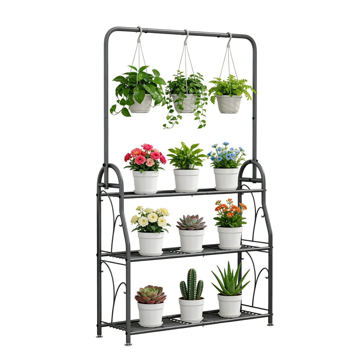 SORCEDAS plant stand top-hanging design for space-saving display.