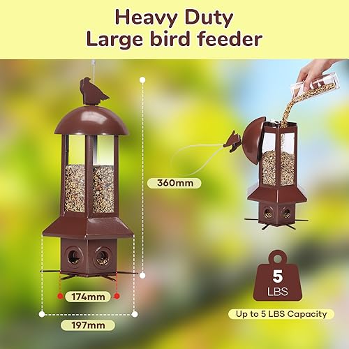 Sorflife feeder table deterrent keeps squirrels off while birds feed