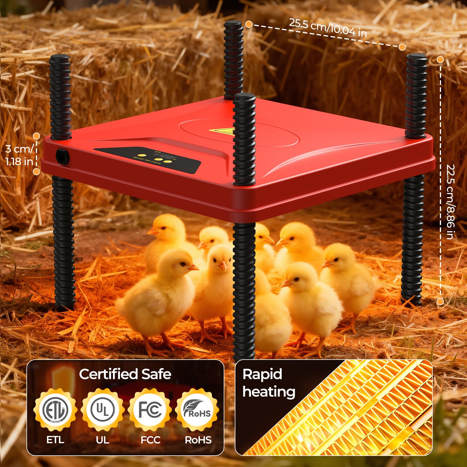 SORSWEET compact design saves space in small farms and coops.