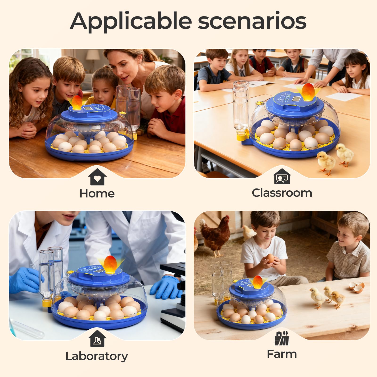 SORSWEET easy-clean interior design supports simple post‑incubation cleanup.
