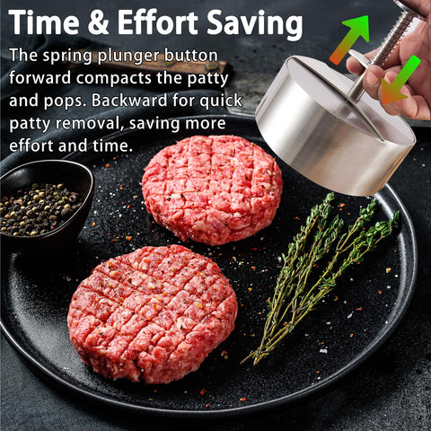 Sortizligo adjustable patty maker creates uniform burgers