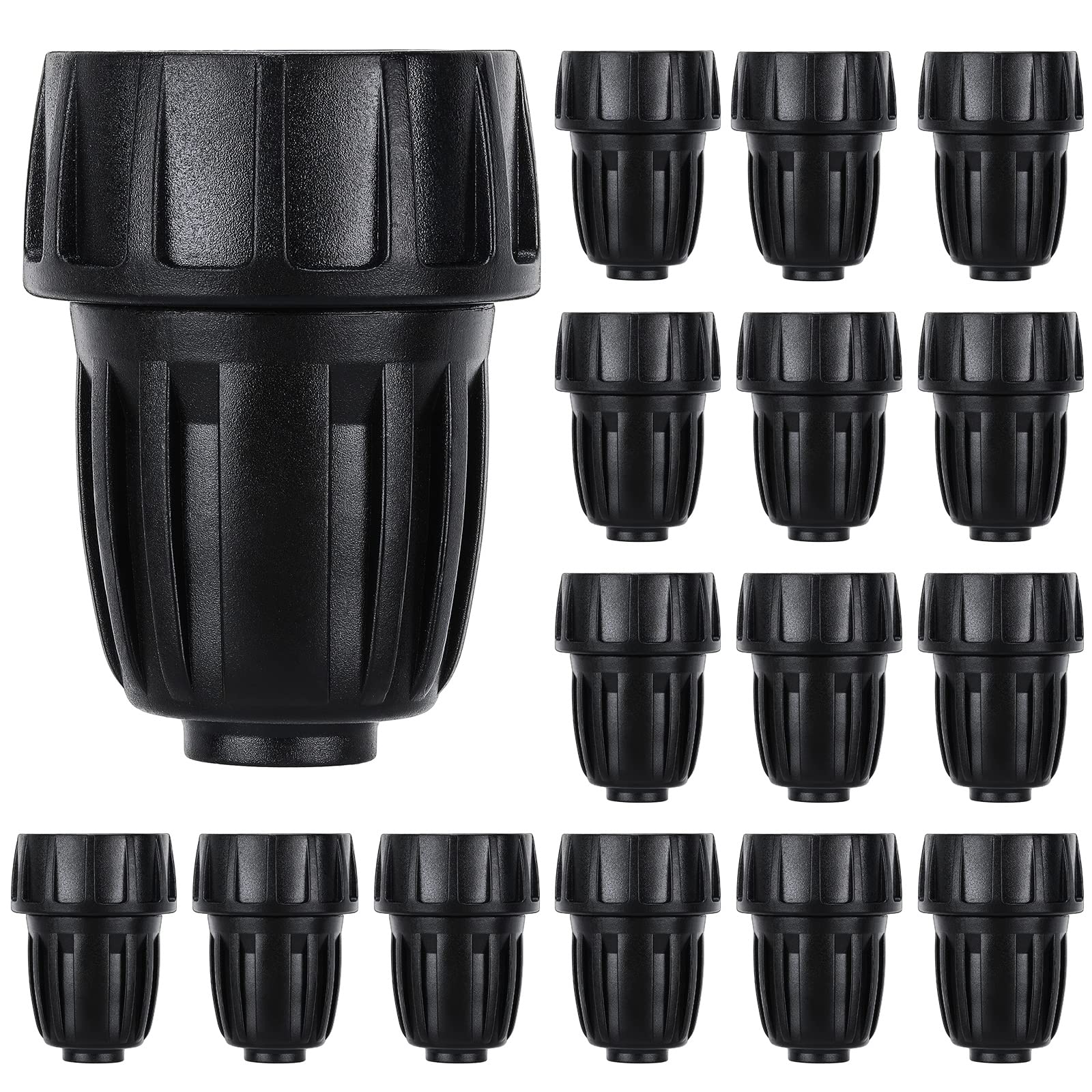Sosation 15-pack 1/2-inch drip fittings with barb for secure tubing in gardens