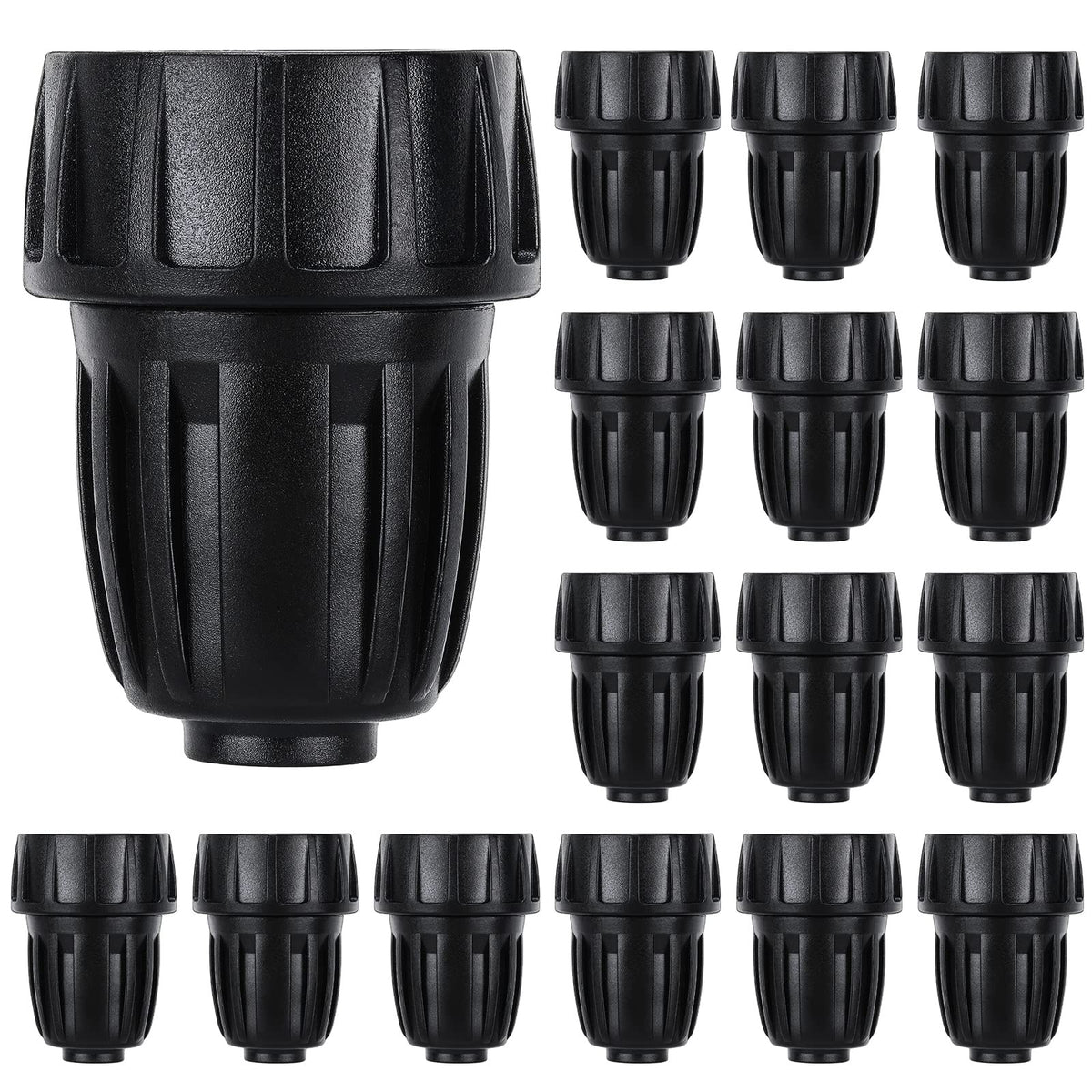 Sosation 15-pack 1/2-inch drip fittings with barb for secure tubing in gardens