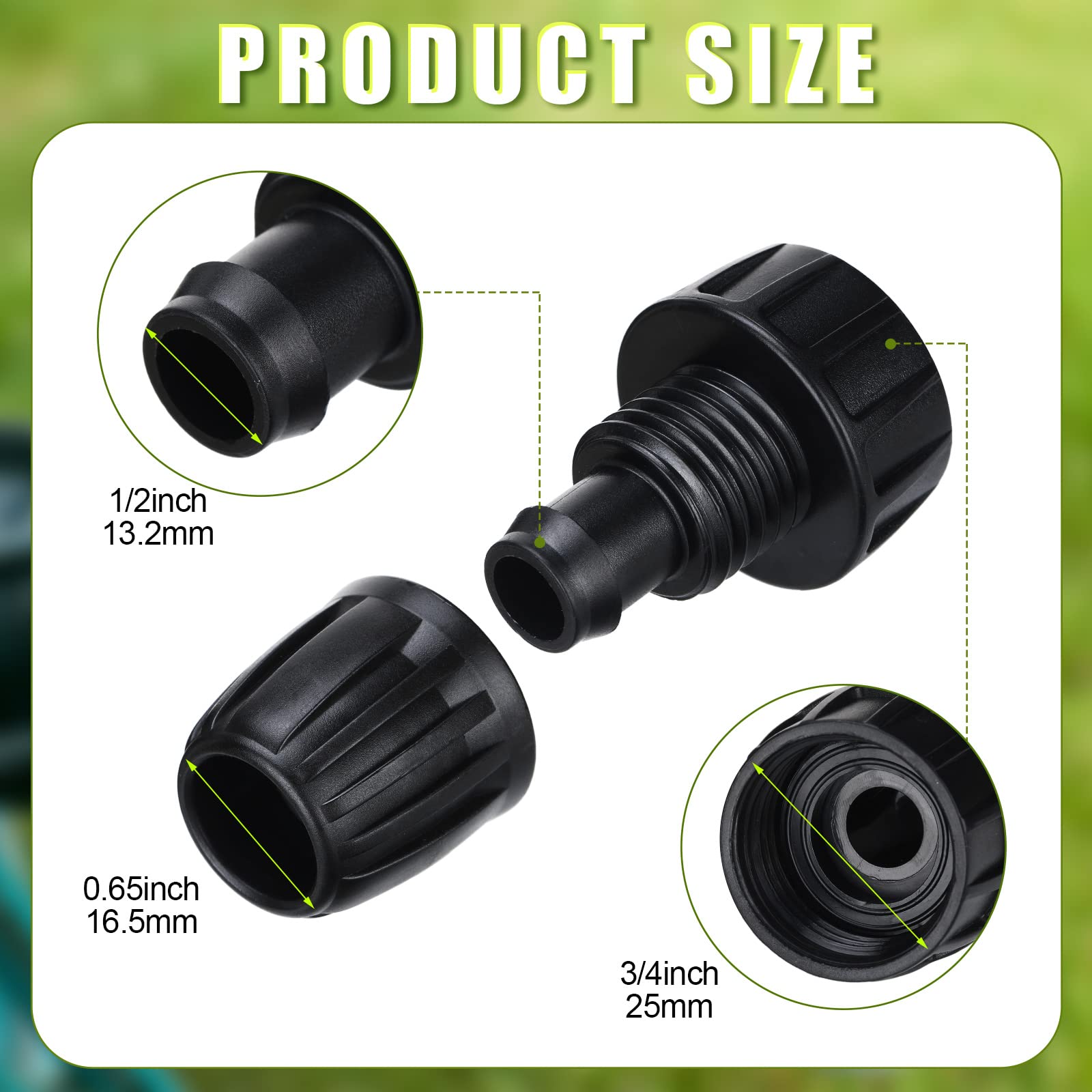 Sosation faucet adapter 3/4 inch to 1/2 inch for easy irrigation hookups