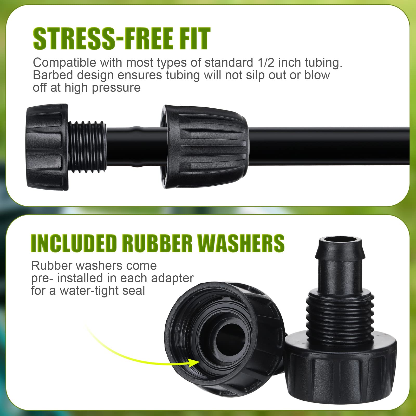 Sosation plastic-black drip hose fittings designed for durability and reuse