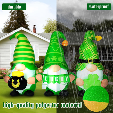 Sosation blow-up gnome for front yard display with quick setup