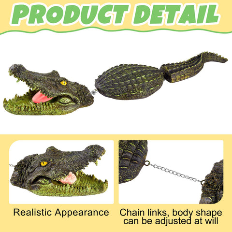 Sotiff pond decor alligator showcases textured scales and realistic eyes.