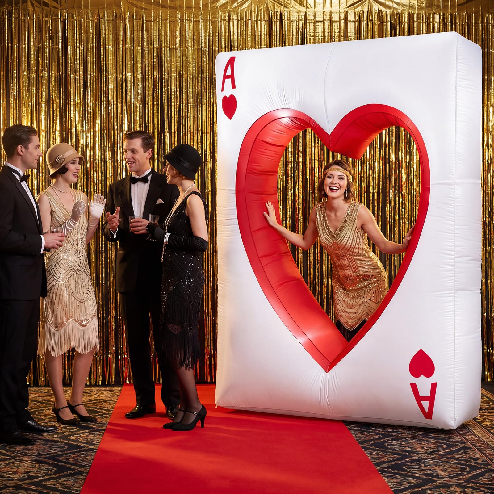 Sotiff red heart card giant inflatable as a striking centerpiece