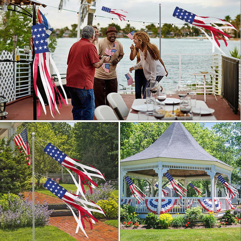 SOTOPOO bright patriotic windsock ideal for gardens and balconies.