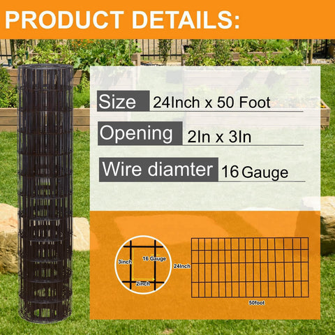 SOTTORICH PVC-coated welded mesh provides rust resistance and long-lasting outdoor use.