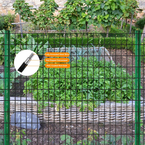 SOTTORICH PVC-coated fence visible in garden setup for durability.