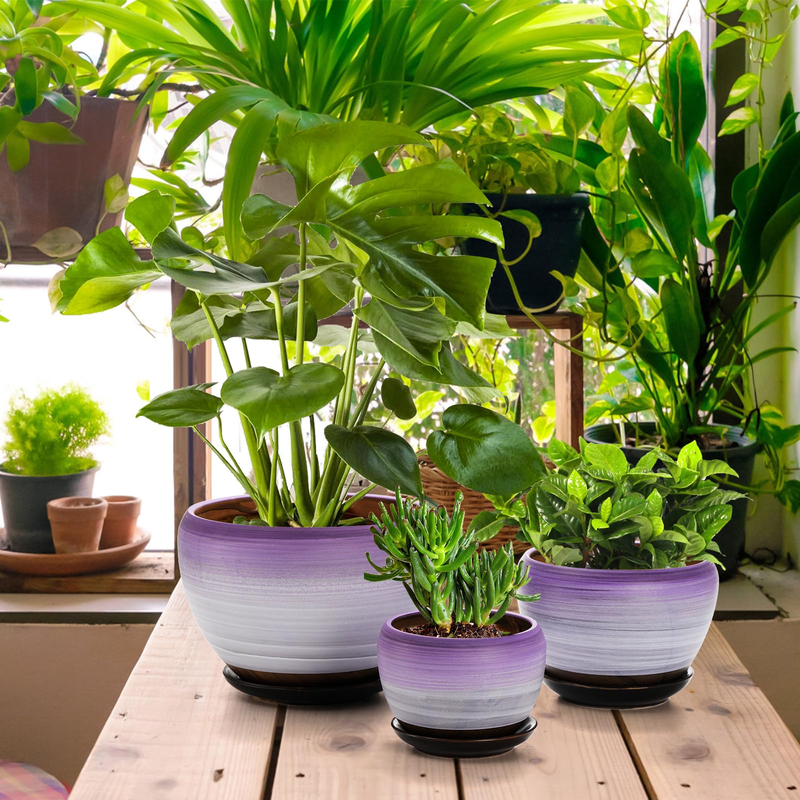 SOUJOY office-ready plant pot adds color and organization to your workspace