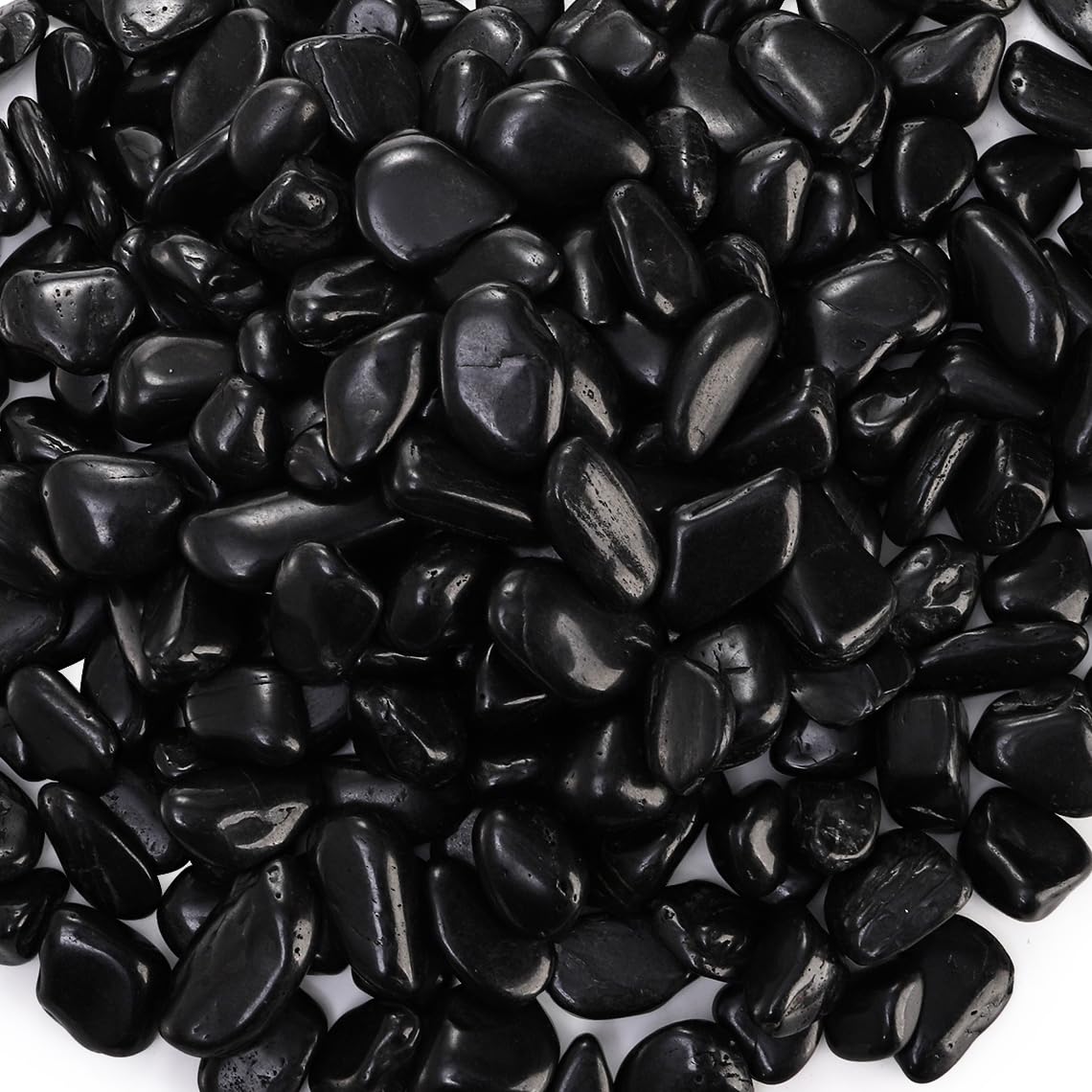 SOUJOY smooth pebbles decorate indoor planters with safe, rounded edges.