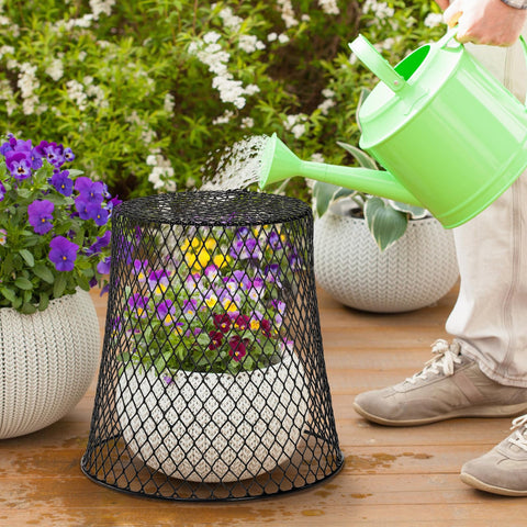 SOUJOY sturdy PVC-coated cloche guards plants from animals while allowing light.