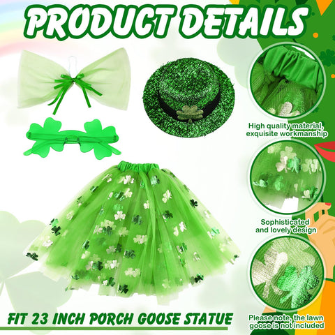 Soulchen green glasses add playful charm to the lawn goose outfit