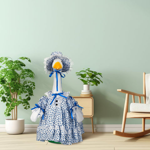 Soulchen lawn goose decor enlivens the garden scene for spring.
