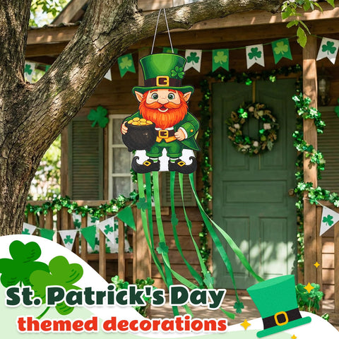 Soulchen Leprechaun Windsock uses durable polyester for reliable outdoor use.