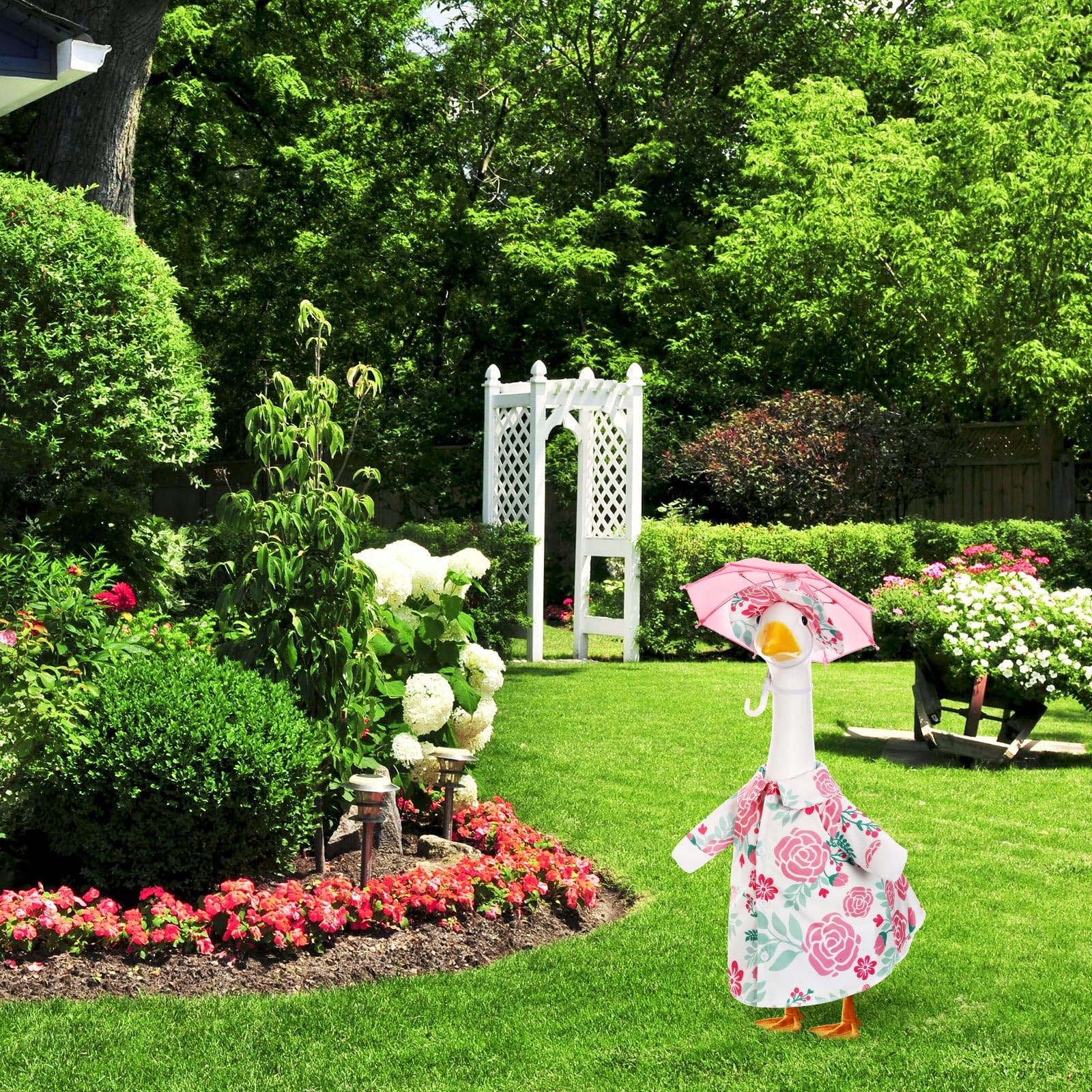 Soulchen outdoor garden decor addition creates a festive look for celebrations
