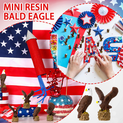 Soulchen resin bald eagle office decor for desk or workspace.