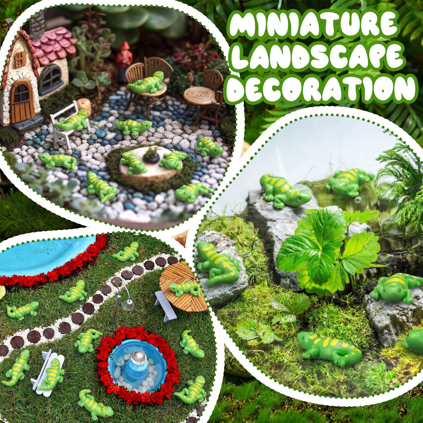 Soulchen resin gecko table decor kit for party or display