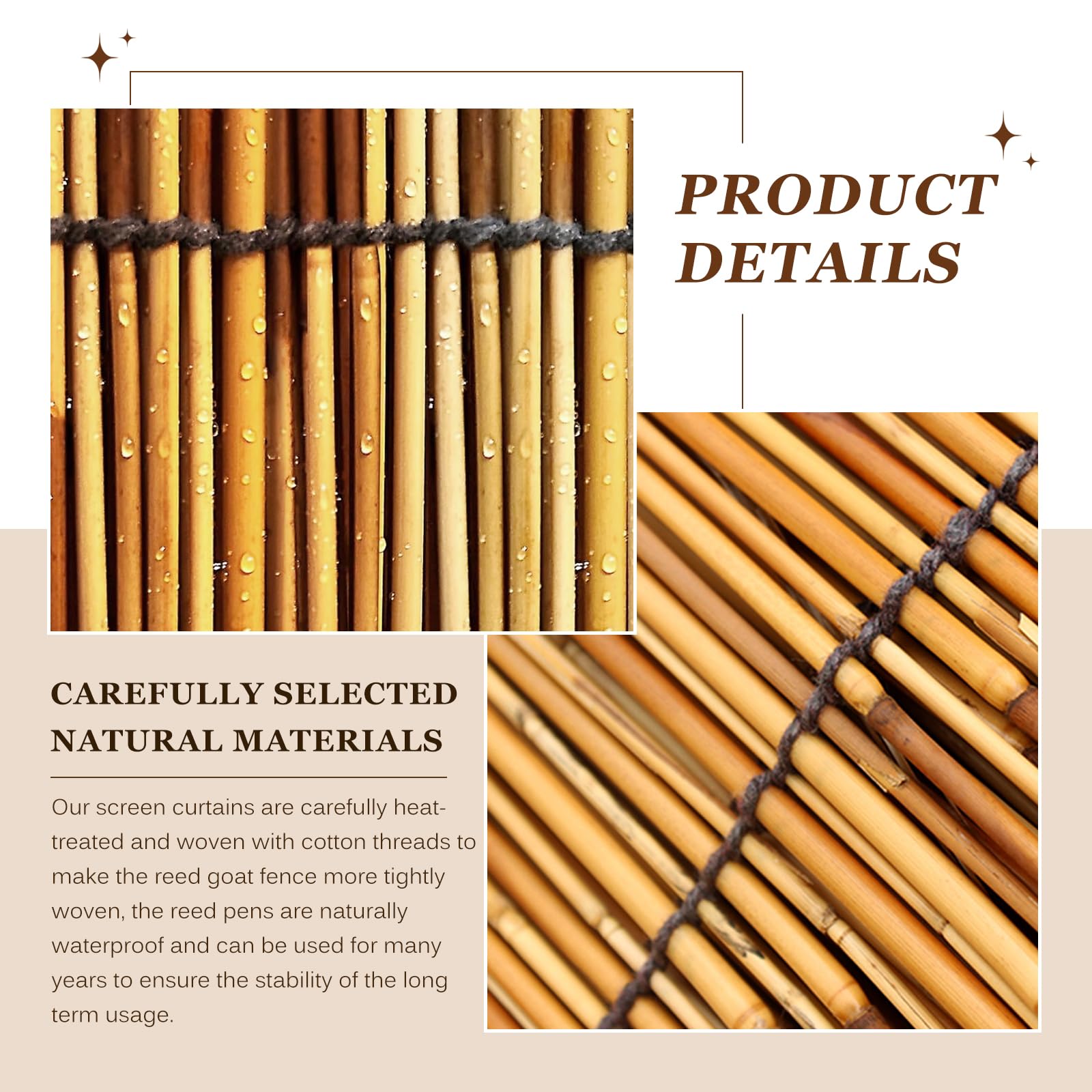 Soulitem bamboo fence rolled out in backyard adds natural style and airflow.