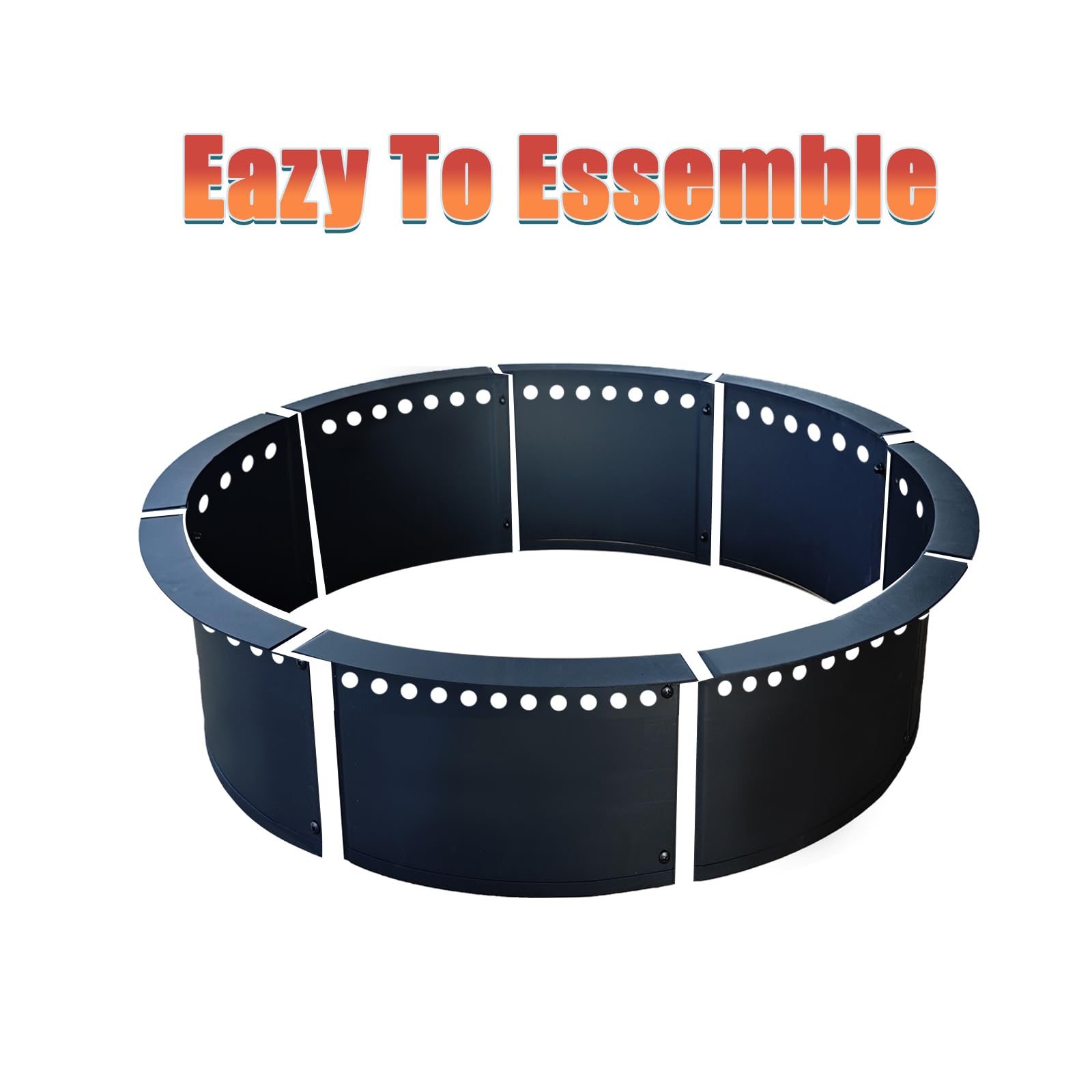 Soulmate fire pit ring top vent holes improve oxygen flow for steadier flames.