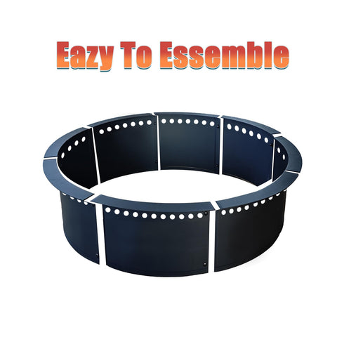 Soulmate fire pit ring top vent holes improve oxygen flow for steadier flames.