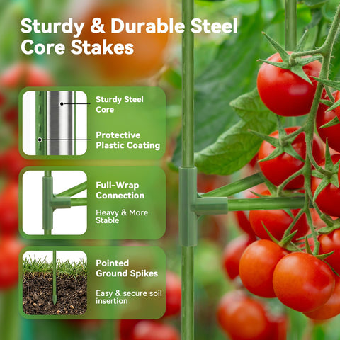 SoundValue adjustable height trellis adapts to tomatoes, cucumbers, and climbing plants.