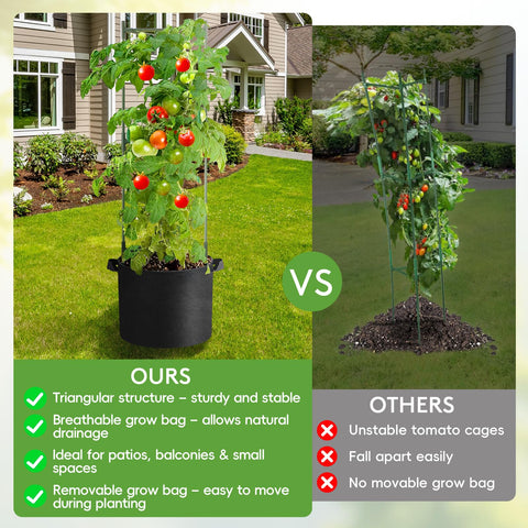 SoundValue rust-proof steel tubes withstand outdoor weather while supporting plants.