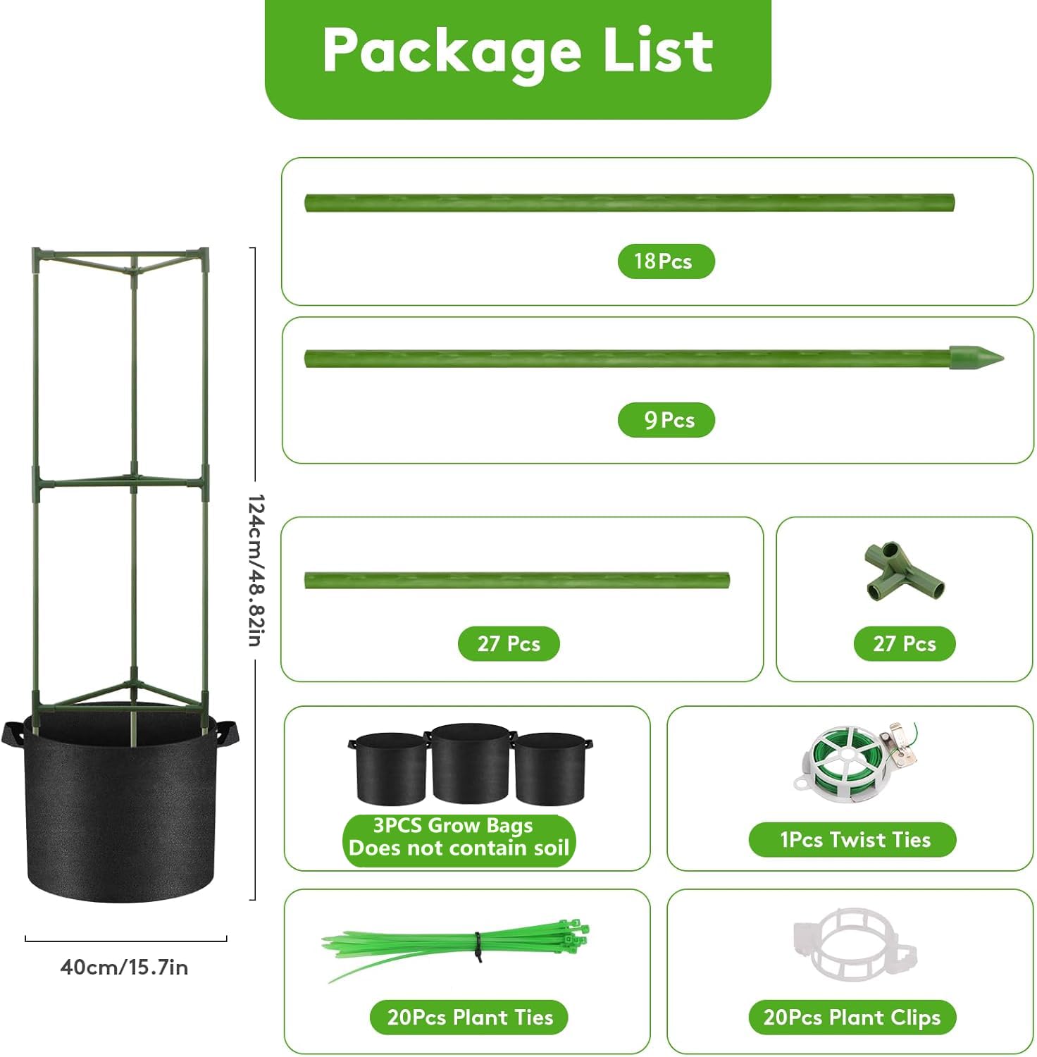SoundValue three-layer cages plus grow bags streamline garden setup.