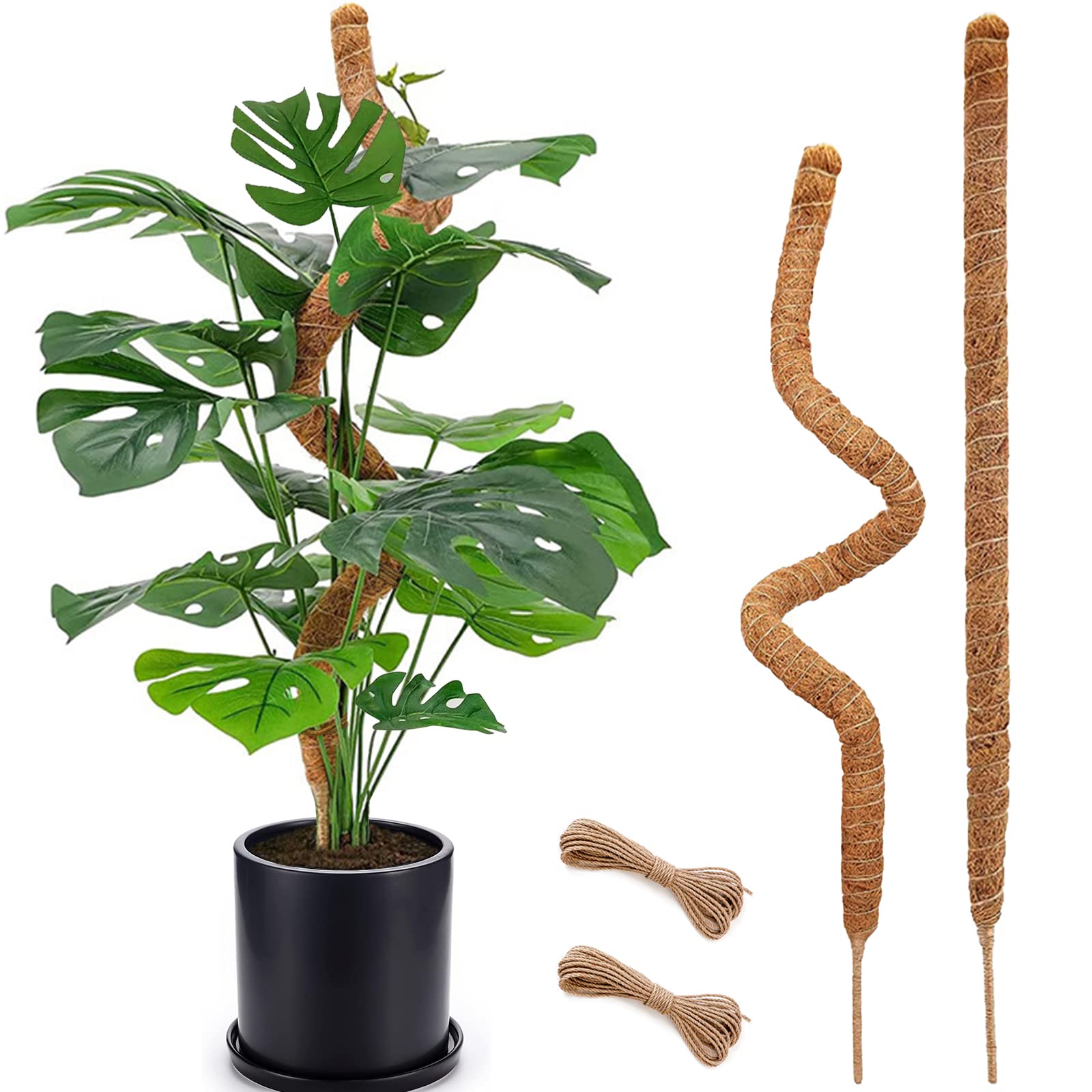 Soupiar 28-inch bendable moss pole for flexible climbing support.