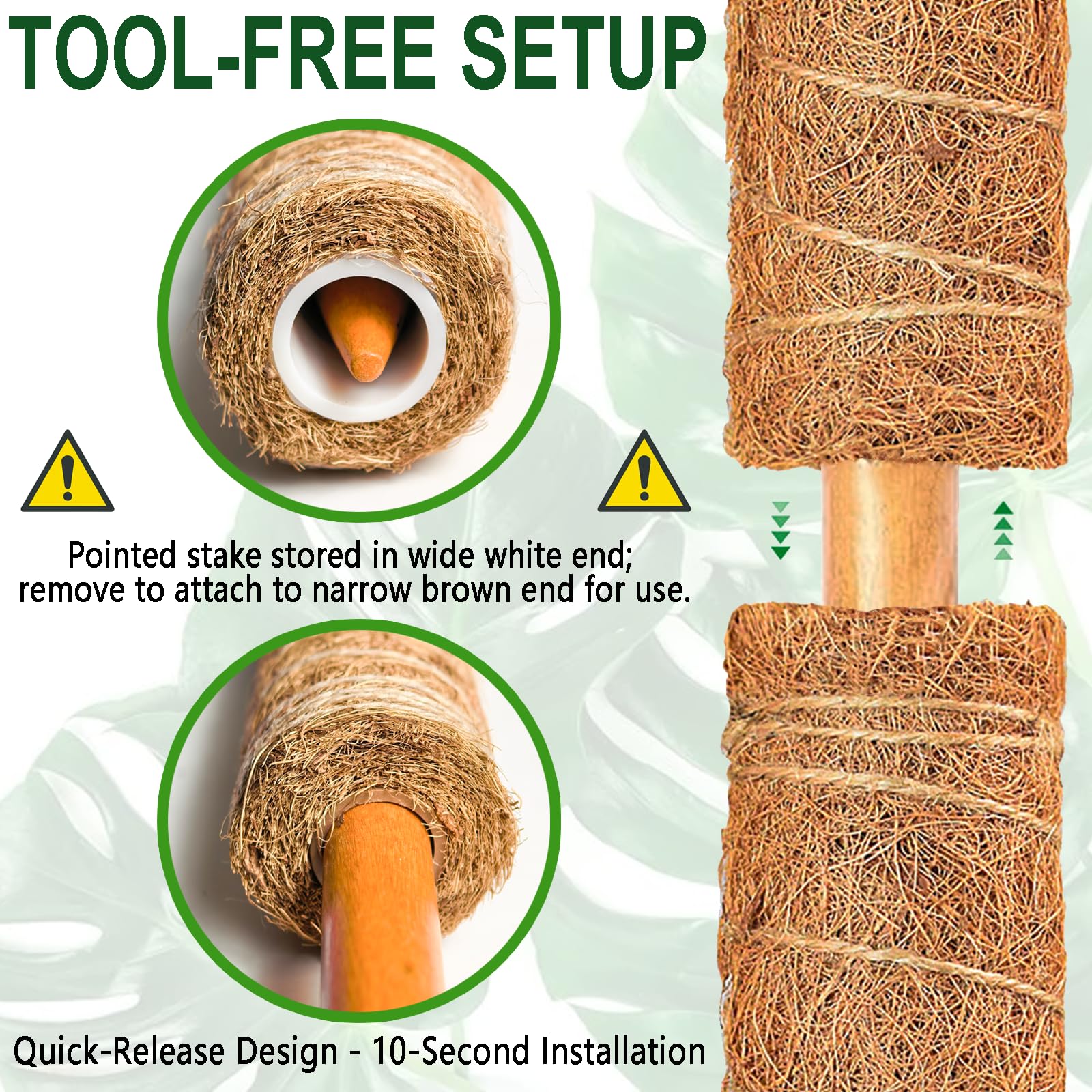 Soupiar anti-corrosion wooden stake insert for precise assembly