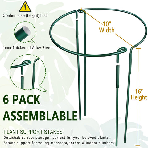 Soupiar 4mm alloy steel stakes provide strong plant support