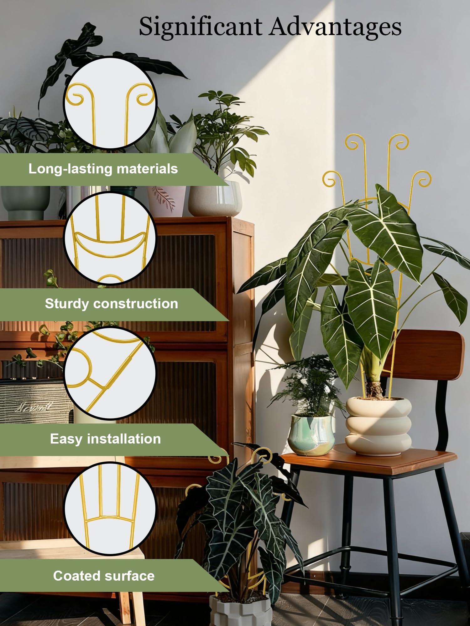 Sousac rustproof metal trellis offers durable indoor and outdoor use.