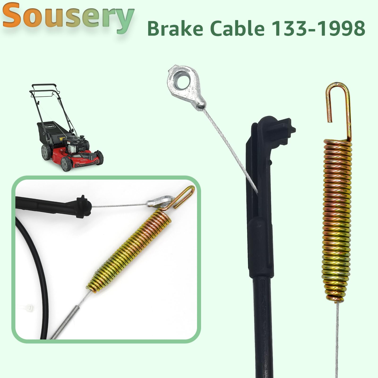 Sousery 133-1998 close-up shows durable materials for long-lasting mower performance