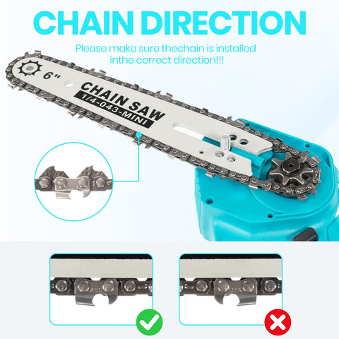 SOUSKY 6 in chain fits most 6 inch cordless mini saws