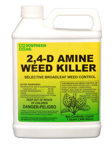 Southern Ag Amine 2,4-D weed killer bottle pour for turf and pasture weed control