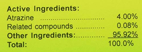 Southern Ag Atrazine St Augustine Weed Killer label shows coverage for St Augustine and centipede lawns