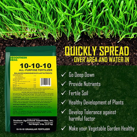 Southern Ag broadcast and water in for quick nutrient integration in landscapes