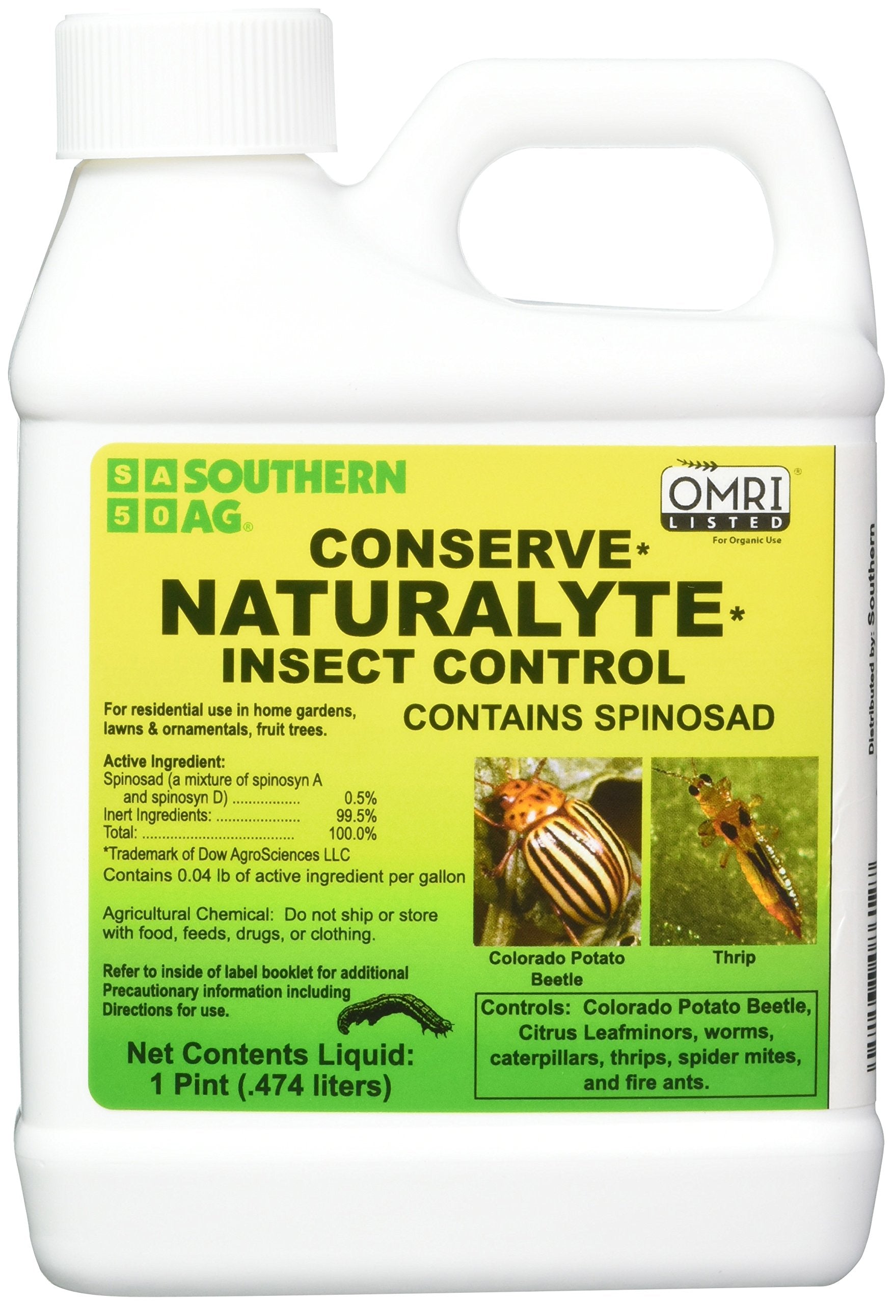 Southern Ag Conserve Naturalyte bottle—OMRI listed pest control for gardens.
