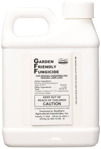Southern Ag Garden Friendly Biofungicide label with clear usage directions for safe garden application