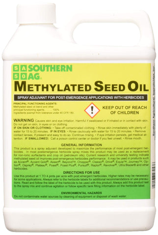 Southern Ag MSO spray bottle showing improved leaf penetration for herbicide mixes.