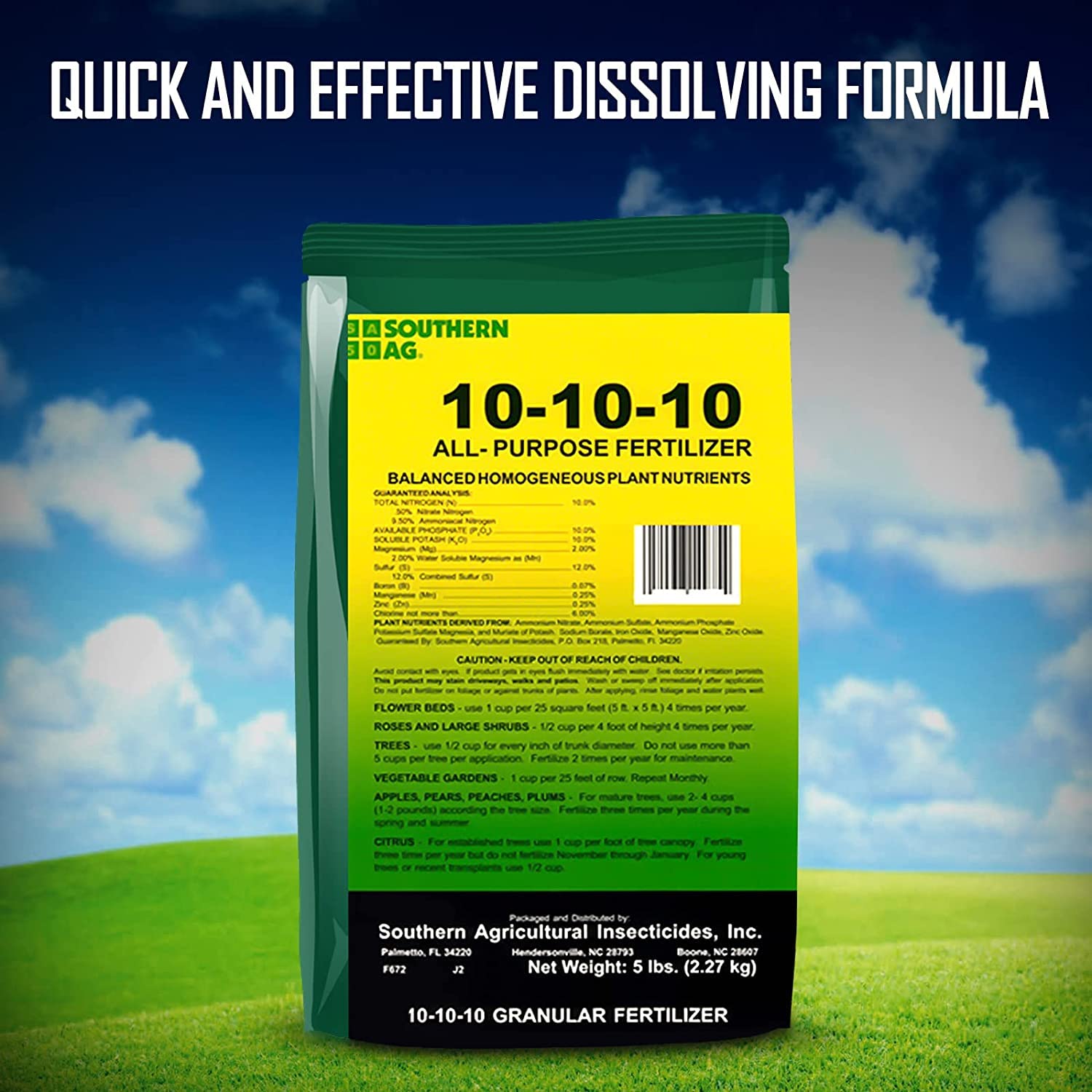 Southern Ag 10-10-10 granules deliver balanced nutrients for healthy soil